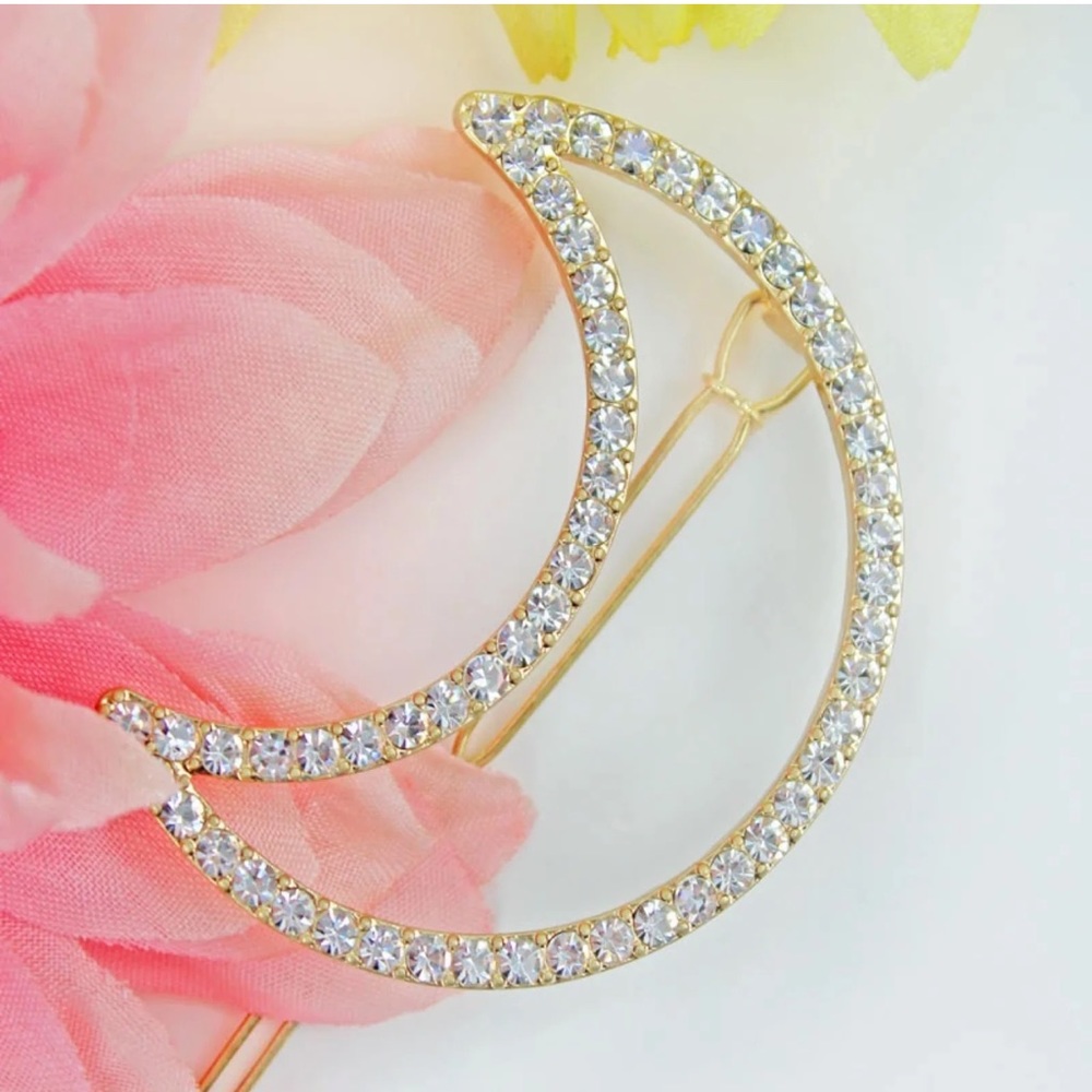 Gold Half Moon Hair Clip